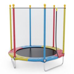Батут каркасный DFC цветной 137 см с защитной сеткой