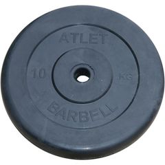 Диск обрезиненный BARBELL ATLET 10 кг / диаметр 26 мм