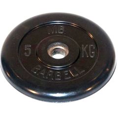 Диск обрезиненный BARBELL MB (металлическая втулка) 5 кг / диаметр 26 мм