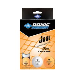 Мячики для н/тенниса DONIC JADE 40+ 12 штук, белый + оранжевый
