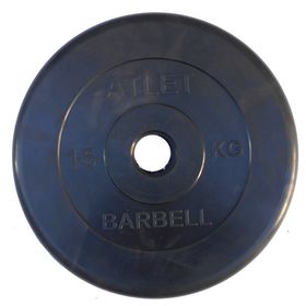 Диск обрезиненный BARBELL ATLET 15 кг / диаметр 51 мм