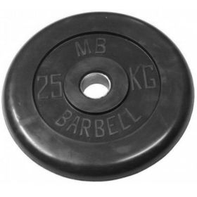Диск обрезиненный BARBELL MB (металлическая втулка) 25 кг / диаметр 51 мм