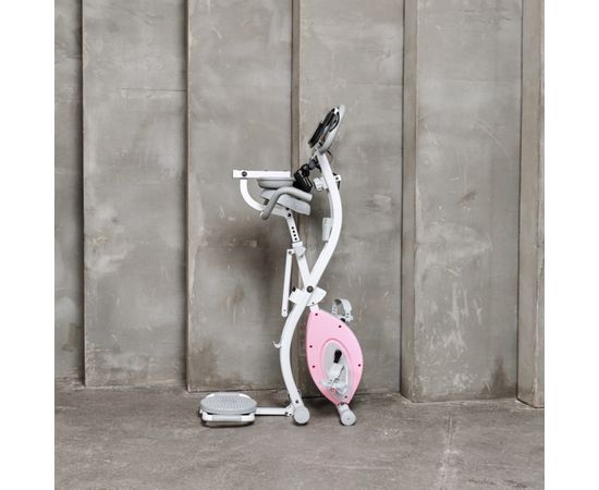 Велотренажер X-Bike DFC DavCreator Max PRO, бело-розовый