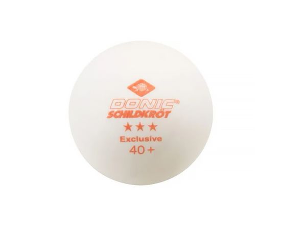 Мячики для н/тенниса DONIC EXCLUSIVE 3* 40+, 6 штук, белый