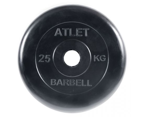 Диск обрезиненный BARBELL ATLET 25 кг / диаметр 51 мм