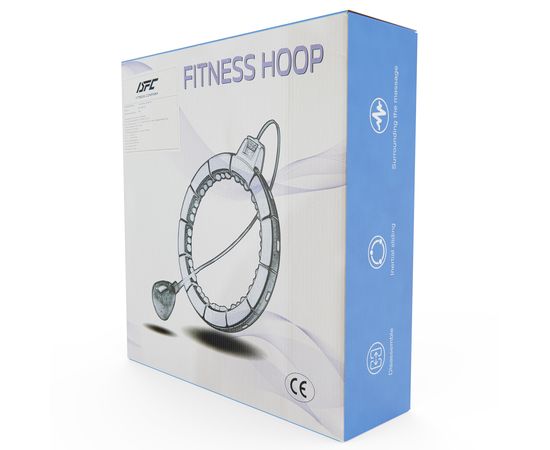 Умный обруч для фитнеса DFC хула-хуп, 16 звеньев, голубой