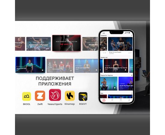 Велотренажер DFC Yesoul Smart M1 BLACK с пульсометром