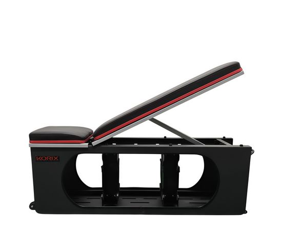 Многофункциональная силовая скамья DFC KORIX WB990 с местом для хранения до 8 гантелей