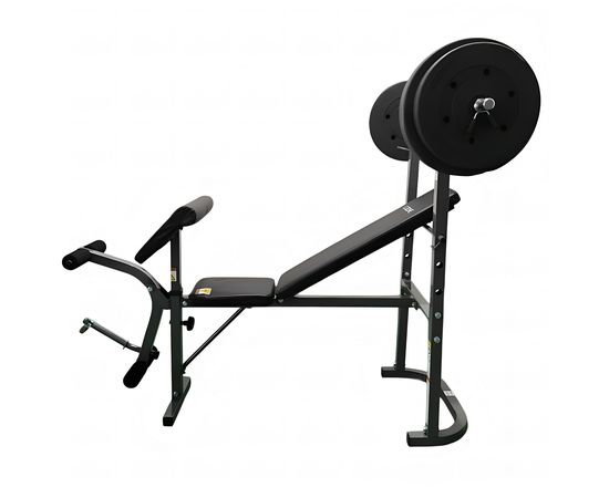 Скамья под штангу с опциями DFC GOZONE GZE-2201 со штангой и дисками в комплекте