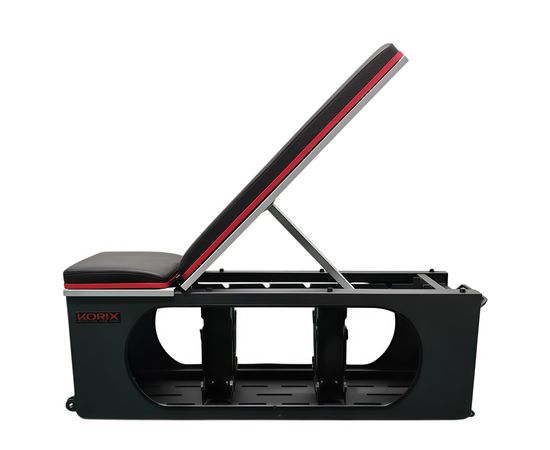 Многофункциональная силовая скамья DFC KORIX WB990 с местом для хранения до 8 гантелей