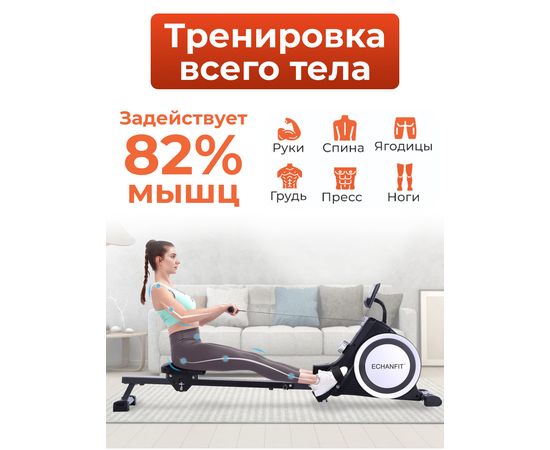 Гребной тренажер DFC ECHANFIT, складной