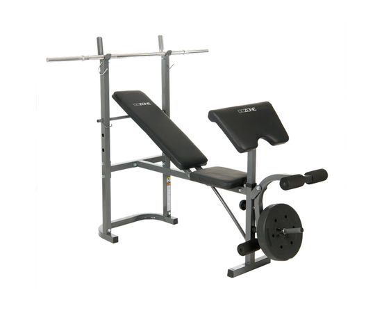 Скамья под штангу с опциями DFC GOZONE GZE-2201 со штангой и дисками в комплекте