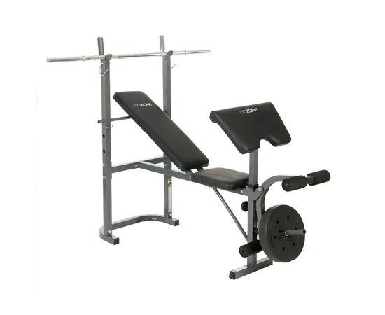 Скамья под штангу с опциями DFC GOZONE GZE-2201 со штангой и дисками в комплекте