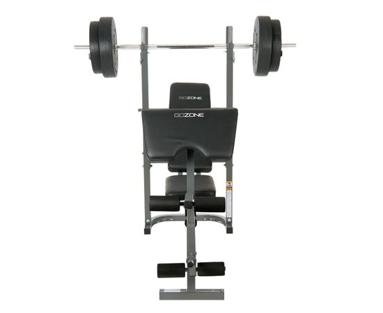 Скамья под штангу с опциями DFC GOZONE GZE-2201 со штангой и дисками в комплекте