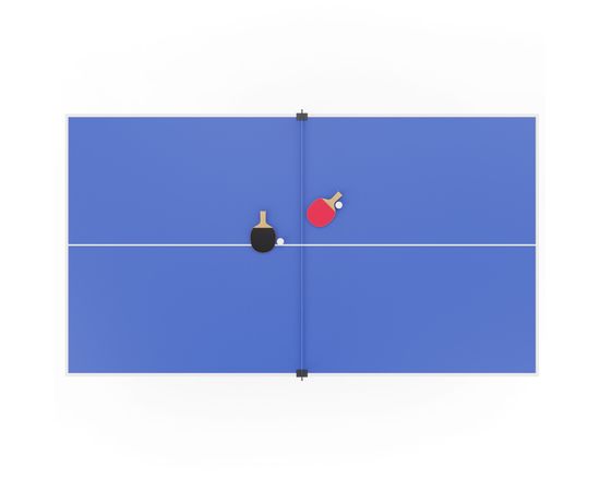 Теннисный стол DFC RQ24002, размер по стандарту ITTF 274 x 152, с сеткой и ракетками