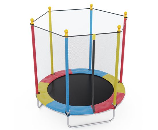 Батут каркасный DFC цветной 137 см с защитной сеткой