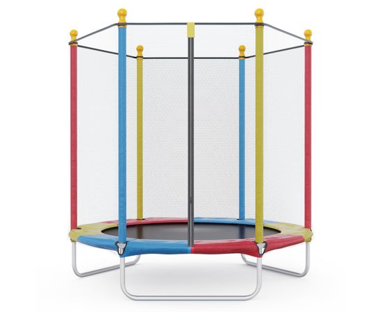 Батут каркасный DFC цветной 137 см с защитной сеткой