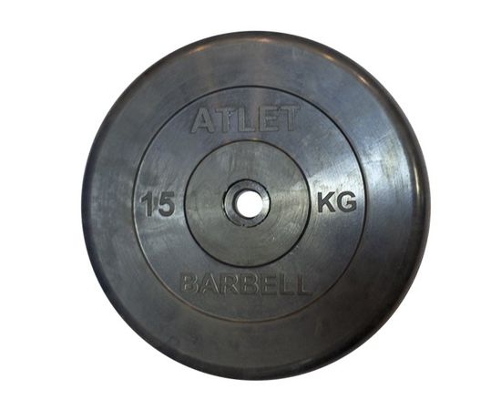 Диск обрезиненный BARBELL ATLET 15 кг / диаметр 31 мм
