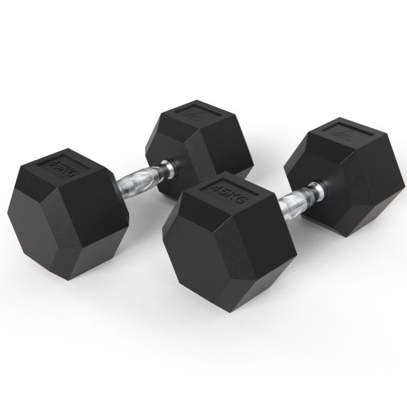 ГАНТЕЛИ DFC ГЕКСАГОНАЛЬНЫЕ, 2 ШТ. ПО 45 КГ
