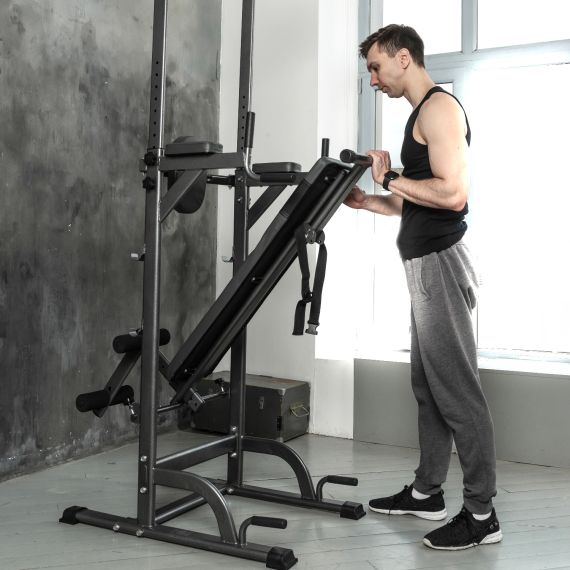 ТУРНИК-БРУСЬЯ DFC G-SERIES С ПРЯМОЙ СКАМЬЕЙ С ВАЛИКАМИ