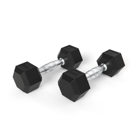 ГАНТЕЛИ DFC ГЕКСАГОНАЛЬНЫЕ, 2 ШТ. ПО 10 КГ