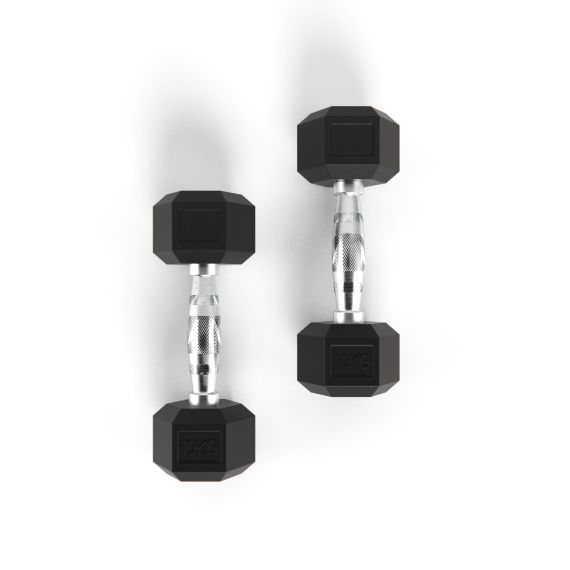 ГАНТЕЛИ DFC ГЕКСАГОНАЛЬНЫЕ, 2 ШТ. ПО 10 КГ