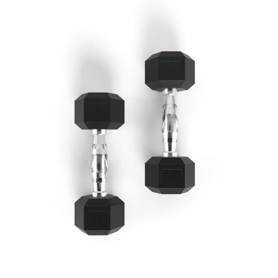 ГАНТЕЛИ DFC ГЕКСАГОНАЛЬНЫЕ, 2 ШТ. ПО 15 КГ