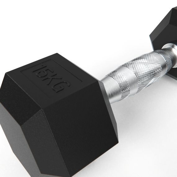 ГАНТЕЛИ DFC ГЕКСАГОНАЛЬНЫЕ, 2 ШТ. ПО 15 КГ