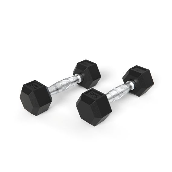 ГАНТЕЛИ DFC ГЕКСАГОНАЛЬНЫЕ, 2 ШТ. ПО 1 КГ