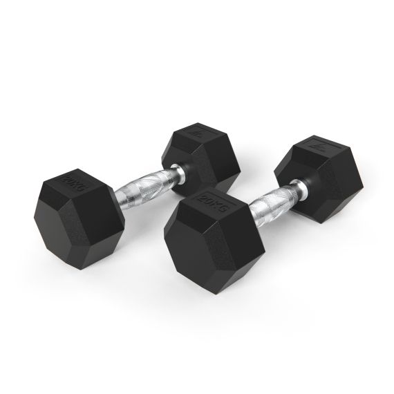 ГАНТЕЛИ DFC ГЕКСАГОНАЛЬНЫЕ, 2 ШТ. ПО 20 КГ