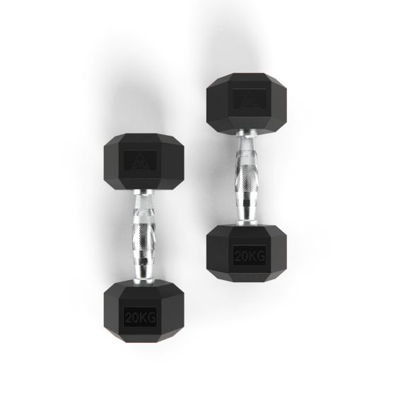 ГАНТЕЛИ DFC ГЕКСАГОНАЛЬНЫЕ, 2 ШТ. ПО 20 КГ