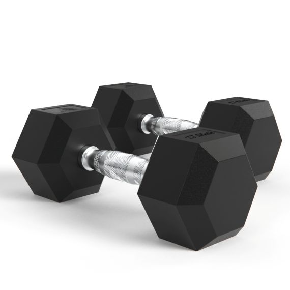 ГАНТЕЛИ DFC ГЕКСАГОНАЛЬНЫЕ, 2 ШТ. ПО 27.5 КГ