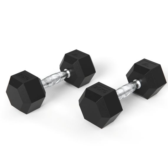 ГАНТЕЛИ DFC ГЕКСАГОНАЛЬНЫЕ, 2 ШТ. ПО 25 КГ