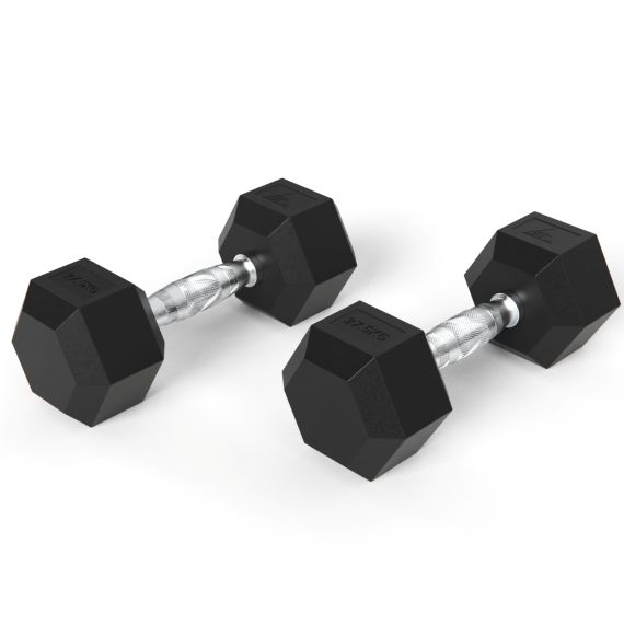 ГАНТЕЛИ DFC ГЕКСАГОНАЛЬНЫЕ, 2 ШТ. ПО 27.5 КГ