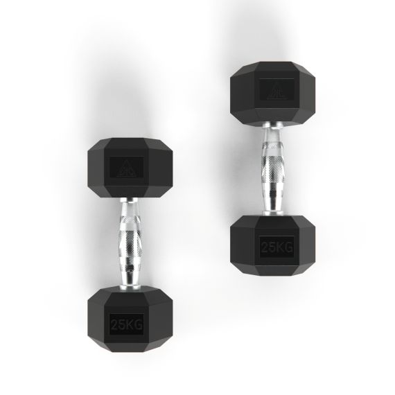 ГАНТЕЛИ DFC ГЕКСАГОНАЛЬНЫЕ, 2 ШТ. ПО 25 КГ