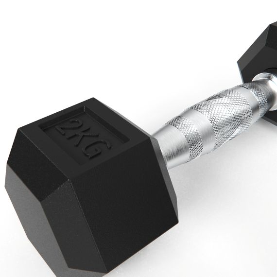 ГАНТЕЛИ DFC ГЕКСАГОНАЛЬНЫЕ, 2 ШТ. ПО 2 КГ