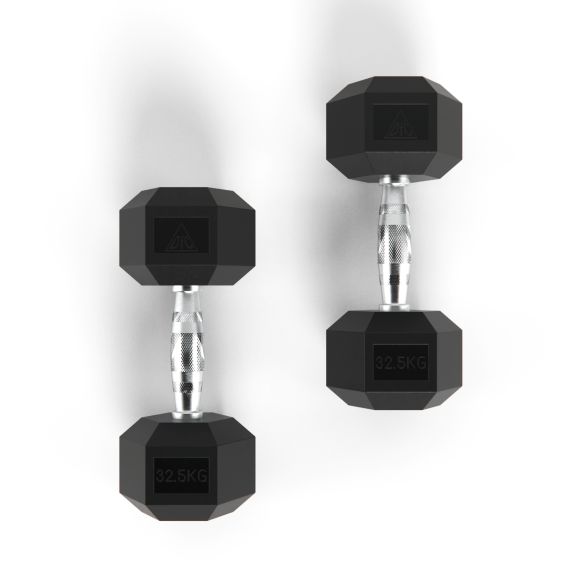 ГАНТЕЛИ DFC ГЕКСАГОНАЛЬНЫЕ, 2 ШТ. ПО 32.5 КГ