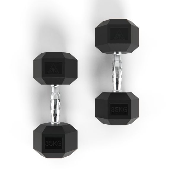 ГАНТЕЛИ DFC ГЕКСАГОНАЛЬНЫЕ, 2 ШТ. ПО 35 КГ