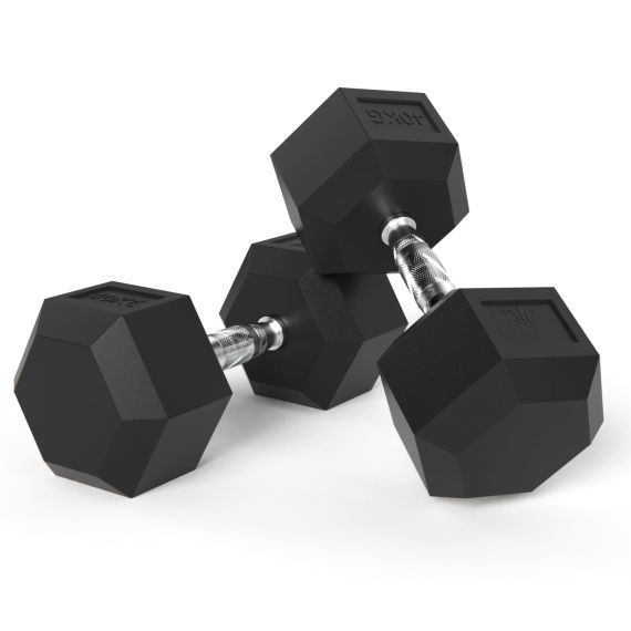 ГАНТЕЛИ DFC ГЕКСАГОНАЛЬНЫЕ, 2 ШТ. ПО 40 КГ