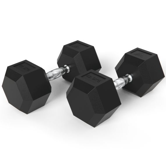 ГАНТЕЛИ DFC ГЕКСАГОНАЛЬНЫЕ, 2 ШТ. ПО 42.5 КГ