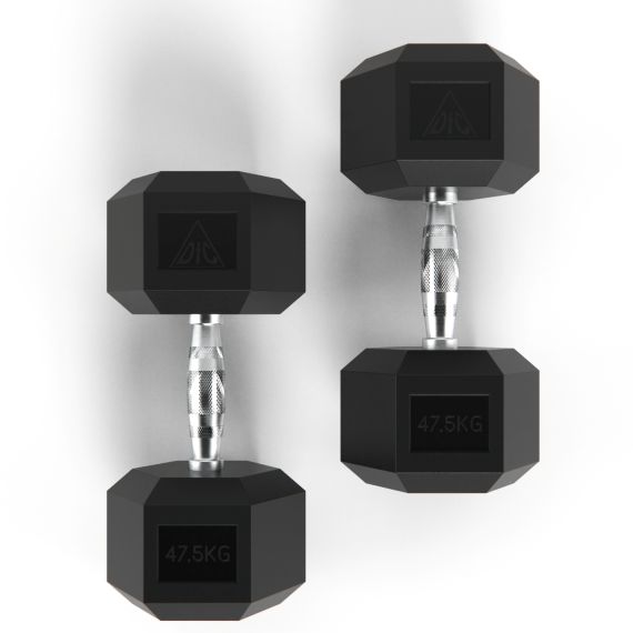 ГАНТЕЛИ DFC ГЕКСАГОНАЛЬНЫЕ, 2 ШТ. ПО 47.5 КГ