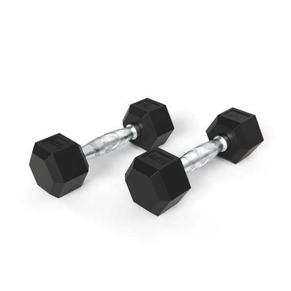 ГАНТЕЛИ DFC ГЕКСАГОНАЛЬНЫЕ, 2 ШТ. ПО 4 КГ