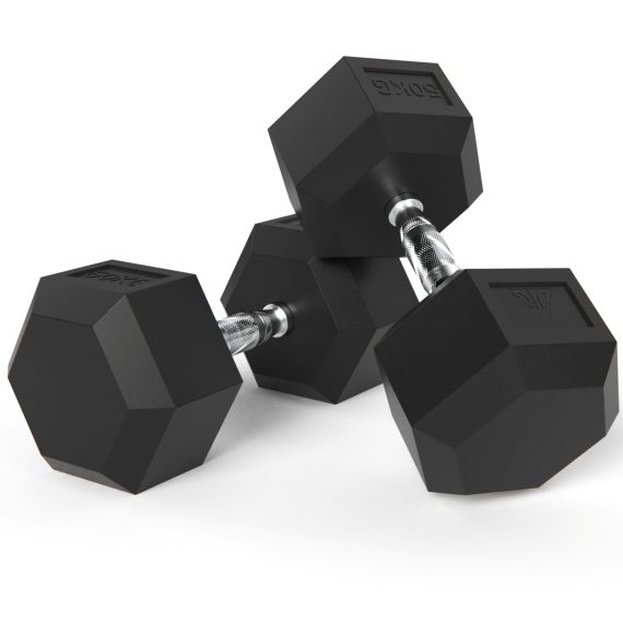 ГАНТЕЛИ DFC ГЕКСАГОНАЛЬНЫЕ, 2 ШТ. ПО 50 КГ