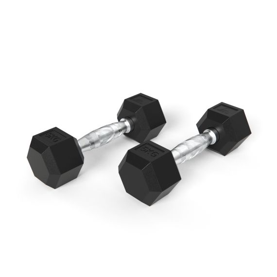 ГАНТЕЛИ DFC ГЕКСАГОНАЛЬНЫЕ, 2 ШТ. ПО 5 КГ