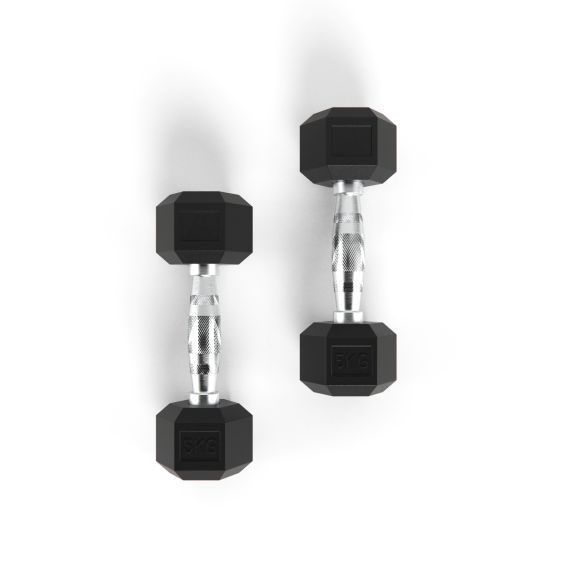 ГАНТЕЛИ DFC ГЕКСАГОНАЛЬНЫЕ, 2 ШТ. ПО 5 КГ