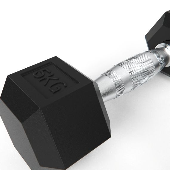 ГАНТЕЛИ DFC ГЕКСАГОНАЛЬНЫЕ, 2 ШТ. ПО 5 КГ