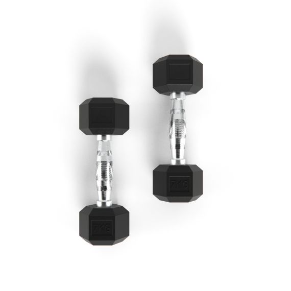 ГАНТЕЛИ DFC ГЕКСАГОНАЛЬНЫЕ, 2 ШТ. ПО 7 КГ