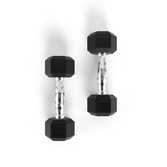 ГАНТЕЛИ DFC ГЕКСАГОНАЛЬНЫЕ, 2 ШТ. ПО 9 КГ