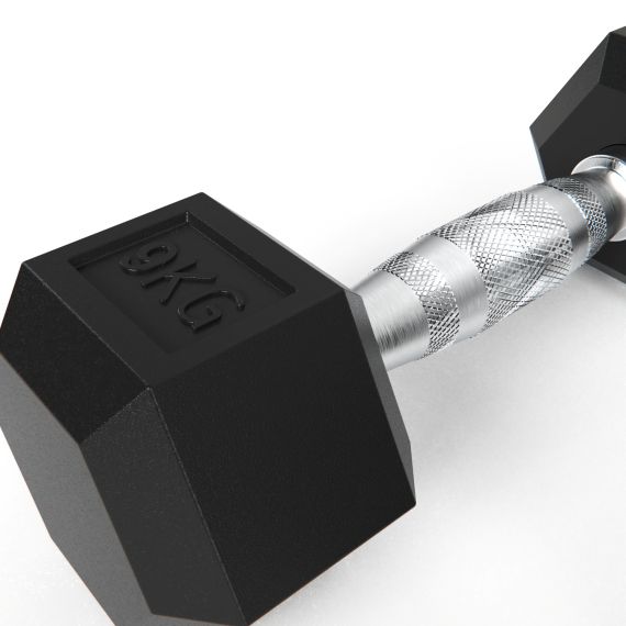 ГАНТЕЛИ DFC ГЕКСАГОНАЛЬНЫЕ, 2 ШТ. ПО 9 КГ