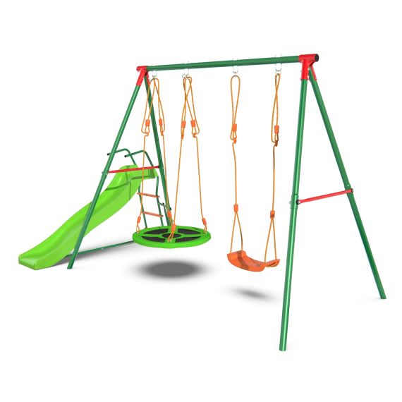 ДЕТСКИЙ КОМПЛЕКС DFC MULTIPLAY КАЧЕЛИ: ГНЕЗДО, ВЕРЁВОЧНЫЕ; ГОРКА